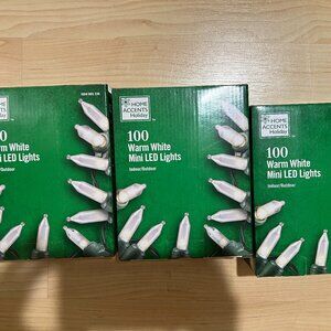 [Brand New] String lights 100ct warm white mini LED lights with timer - 28ft lon